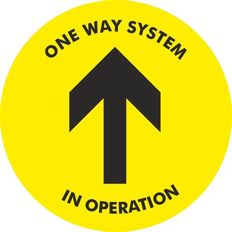 One Way System In Operation Floor Sign Sk Signs And Labels Online Store