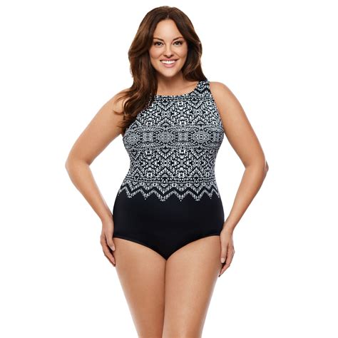 High Neck Swimsuit By Longitude Swimwear Featuring High Arm Holes And A