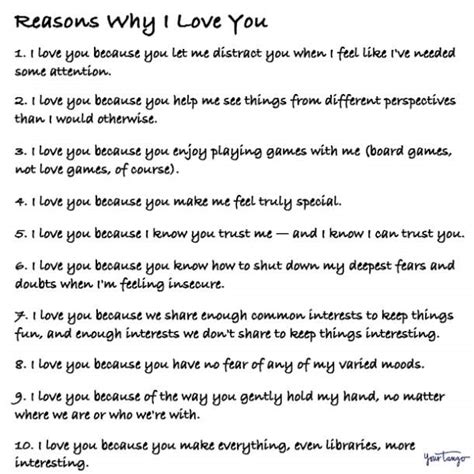 100 Reasons Why I Love You — A Comprehensive List Yourtango