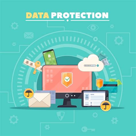 Free Vector Computer Communications Safety And Private Data Protection