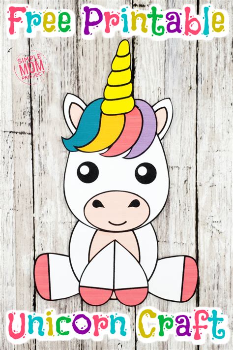 Free Printable Unicorn Craft For Kids Simple Mom Project In 2020