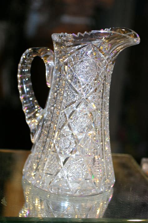 American Brilliant Cut Glass Pitcher Abp Circa 1905 Precise Cuts From Fineantiquemart On