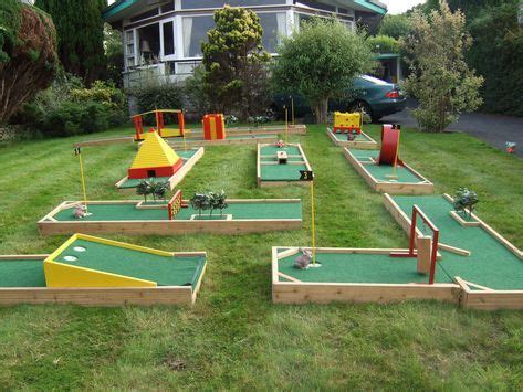 And if you have short ceilings, no worries: Mini Golf at Home | Diy yard games, Home putting green ...