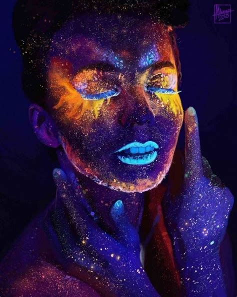 Cool Pic Neon Paint Girl Portrait Fotografie Inspiration Purple Eye