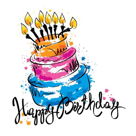 Affordable and search from millions of royalty free images, photos and vectors. Cake ans Happy Birthday stock vector. Illustration of sign ...