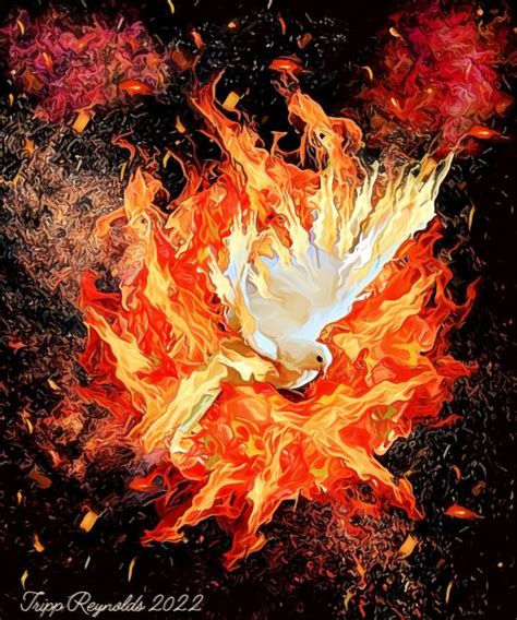 Holy Ghost And Fire Explosion Tripp Reynolds Digital Art And Ai