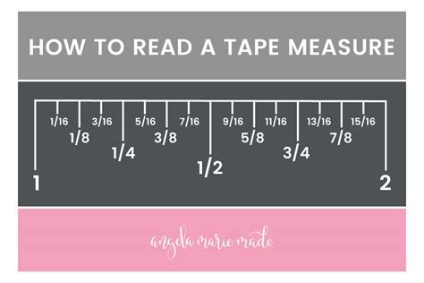 As the length of the marks progressively shortens, the measurements shorten, as. How to Read a Tape Measure the Easy Way & Free Printable! - Angela Marie Made
