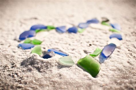 Sea Glass Artwork Sea Glass Glass Heart