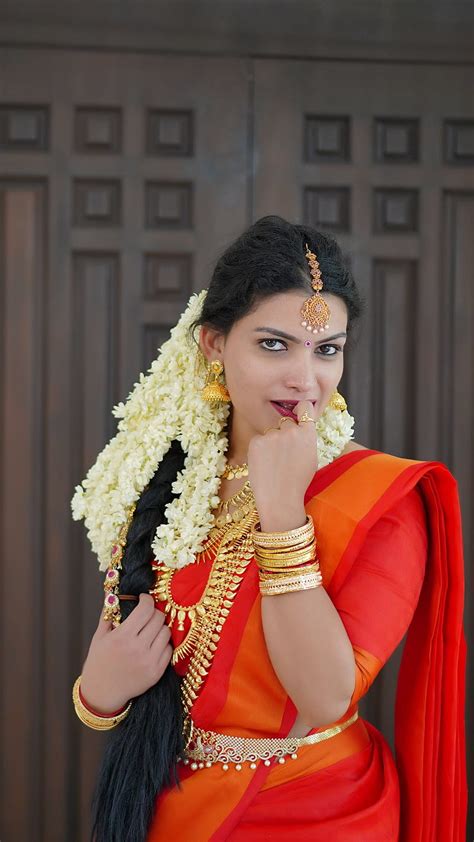 Reshmi Nair Modelo Mallu Amante Del Sari Fondo De Pantalla De