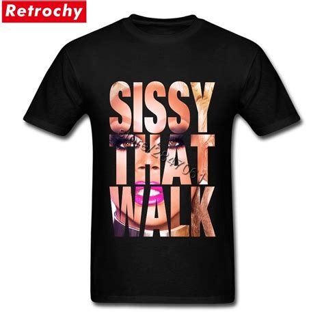 buy fashion hip hop rupaul sissy that walk t shirt men short sleeve father s