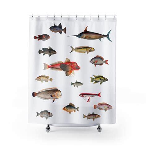 Fish Shower Curtain Etsy
