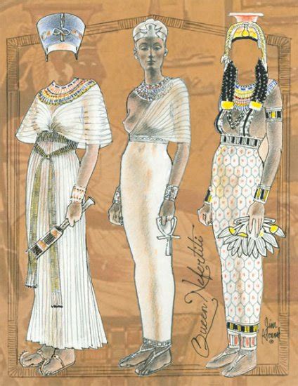 Queen Nefertiti Ancient Egyptian Queen Paper Dolls Of Classic Stars Vintage Fashion And
