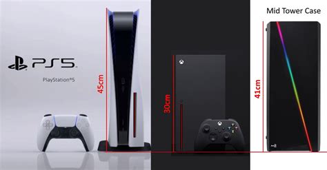 Ps5 And Xbox Series X Size Comparing With Mid Tower Pc Case Rconsoles