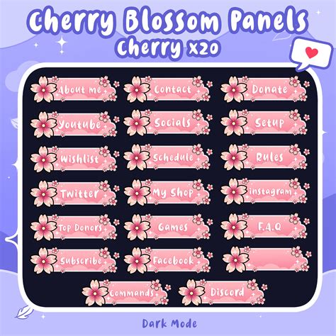 Cherry Blossom Pink Panels For Streaming On Twitch And Others Etsy