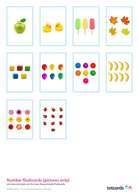 Free Number Flashcards For Kids Totcards