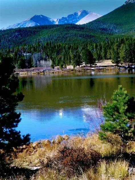 Lily Lake With Longs Peak Estes Park Co Colorado Travel Landscape