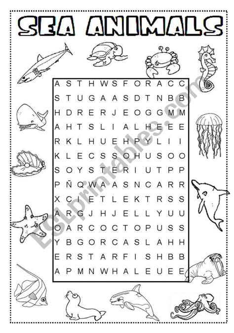 Word Search For Kids Under The Sea Worksheets 99worksheets