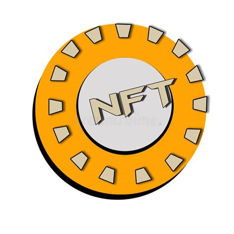 Nft Token Non Fungible Coin Icon Isolate On White Background Stock