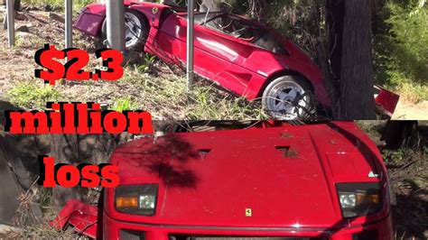 Ultra Rare Ferrari F40 Crash In Australia Youtube