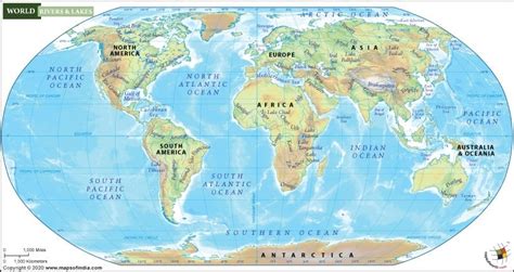 World Map With Rivers Verjaardag Vrouw 2020