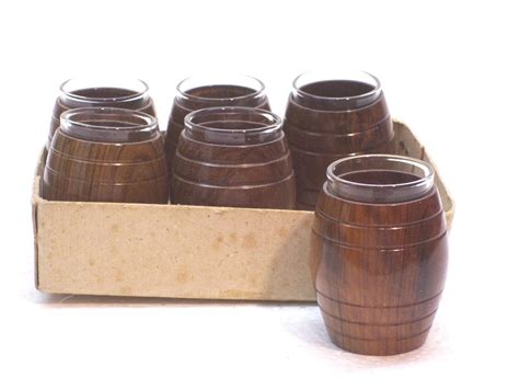 Many of these condiment caddies also feature card holders that you can use to distinguish between tables, so it's easy for servers to deliver. Vintage Shot Glass with Wooden Bourbon Barrel Cozy Made in ...