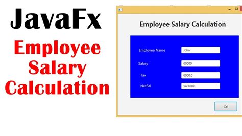Javafx Employee Salary Calculation Youtube