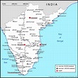 Map of south India with major cities - South India map with major ...