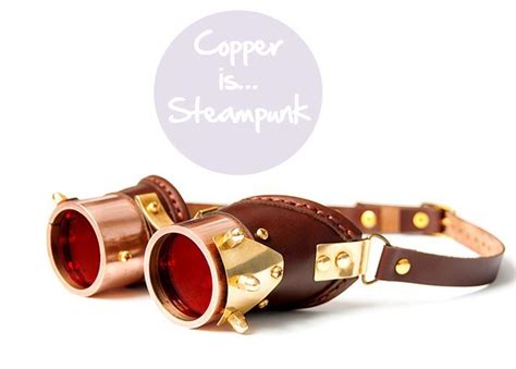 lunettes steampunk en cuivre et laiton copper and brass steampunk glasses psychomatic cuivre