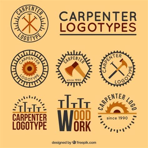 Collection Of Vintage Carpentry Logos Custom Woodworking Carpentry