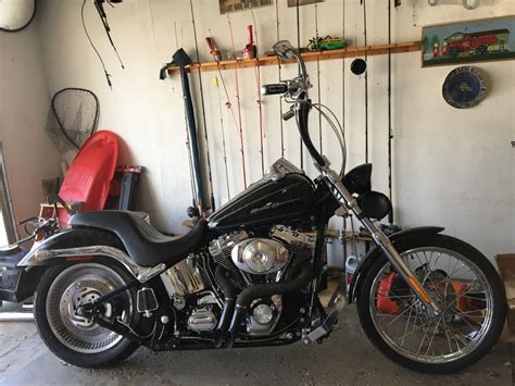 Softail Deuce With 14 Carlini Menace Ape Hangers LAF Exhaust Lowered