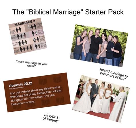 The “biblical Marriage” Starter Pack Rstarterpacks Starter Packs