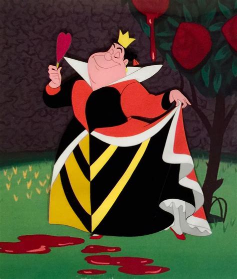 animation collection original production cel of the queen of hearts from alice in wonderland