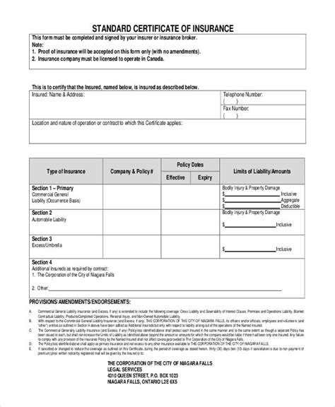 Car insurance certificate template elegant download auto insurance card template id in 2019. Insurance Certificate Template - 10+ Free Word, PDF Documents Download | Free & Premium Templates