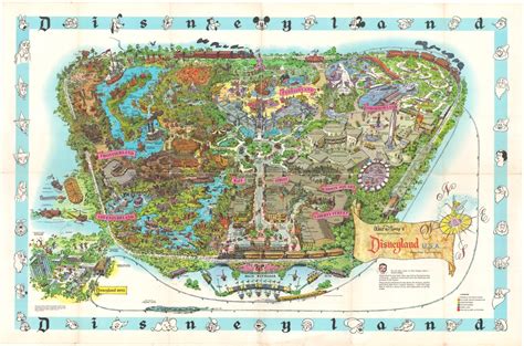 Disneyland Usa Anaheim California Curtis Wright Maps