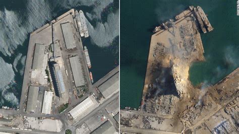 Satellite Images Of Beirut Explosion Show Massive Crater At Port