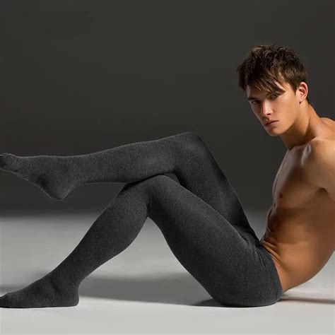 quality goods men s thermal underwear socks leggings solid color long johns slim low rise sexy