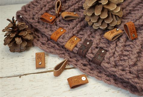 100 Leather Labels For Knitted Items With Your Name Put On Them Knit