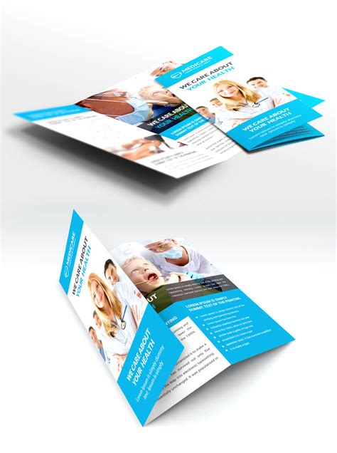 Medical Care And Hospital Trifold Brochure Template Free Psd Regarding