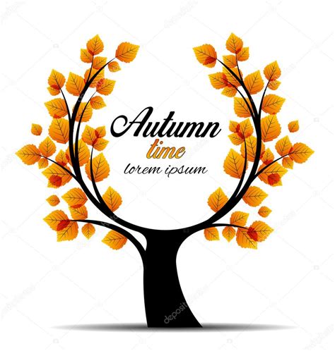 Vector Autumn Tree Stock Vector Image By ©odina222 117602406