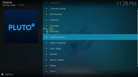 Looking through the pluto tv guide, channels are separated into groups by similarity. Pluto.tv Add-on for Kodi: Installation and Guided Tour