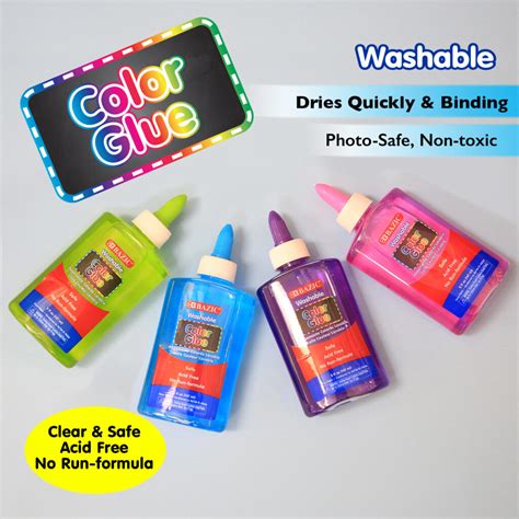 Bazic 5 Fl Oz 147 Ml Washable Clear Color School Glue Bazic Products