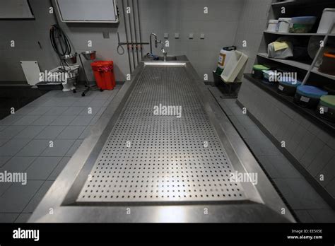 Autopsy Table At The Morgue Stock Photo 77576954 Alamy