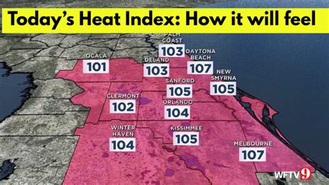 Very Hot Start To Week Unusually High Heat Index In Central Florida Wftv