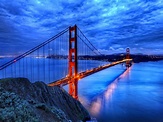 Golden Gate Bridge At Dusk HD desktop wallpaper : Widescreen : High ...