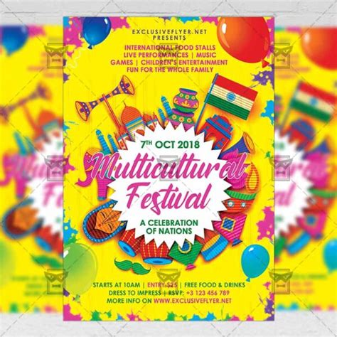 Multicultural Festival Flyer Club A5 Template Exclsiveflyer Free