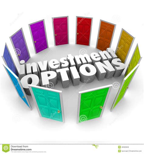 Investment Options Doors Many Paths Choosing Best Savings Plan Stock