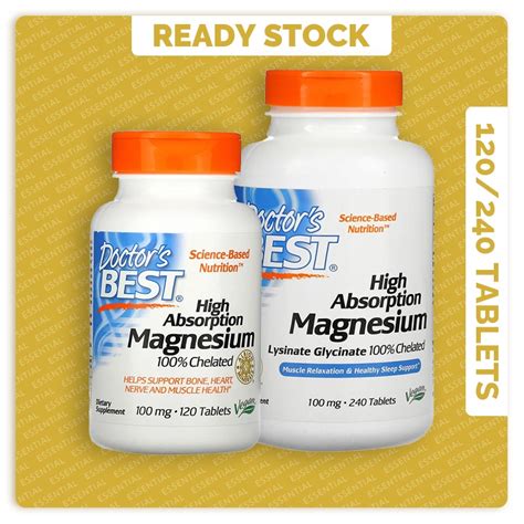Ready Stock Doctors Best High Absorption Magnesium 100 Chelated