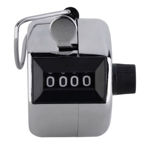 Hand Held Tally Counter Manual Counting 4 Digit Number Golf Clicker In