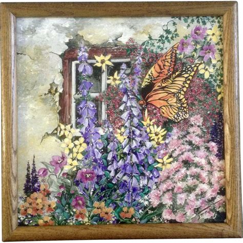 S Mcmiller Acrylic Painting Monarch Butterfly In