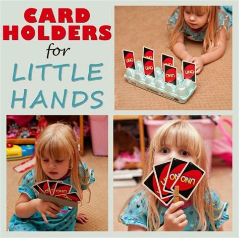 Hello there!when i was a beginner in playing cards with my friends i've always wondered how do they hold their cards so well.that was the time when i take the cards into your card holder through the curved part. Playing Card Holders For Little Hands | Playing card holder, Activities for kids, School holiday ...